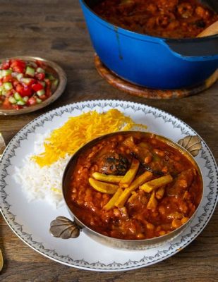  Gheymeh Bademjan – Ein herzhaftes, aromatisches Gericht, das deine Geschmacksknospen auf eine unvergessliche Reise durch den Orient mitnimmt!